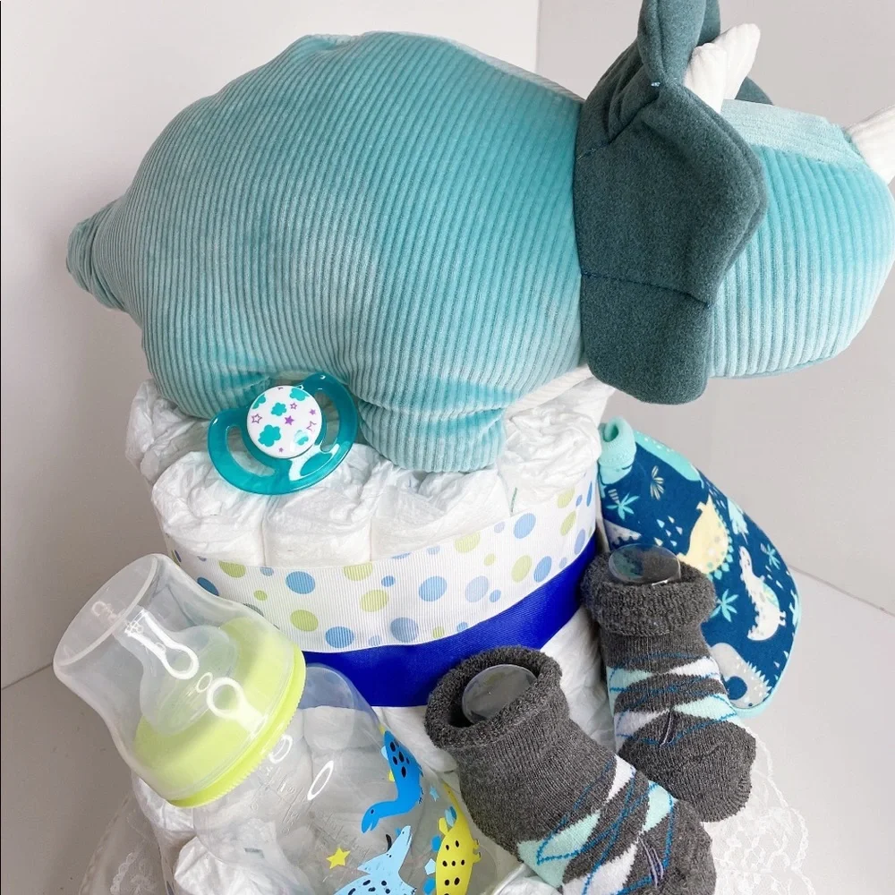 Dinosaur Diaper Cake, Baby shower gift